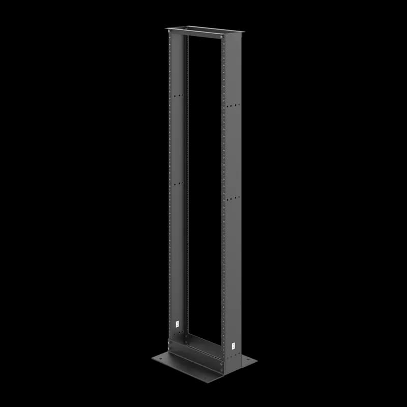 nVent EDR19FM45U6 - Open Frame Rack 2-Post, 84.00x20.28x18.00, Black, Aluminum