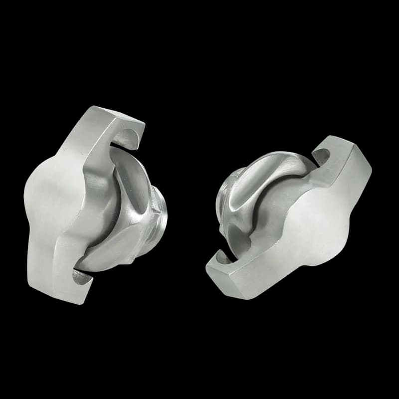 Padlocking Wing Knob, 1.97x1.30x1.00, Brushed, SS316