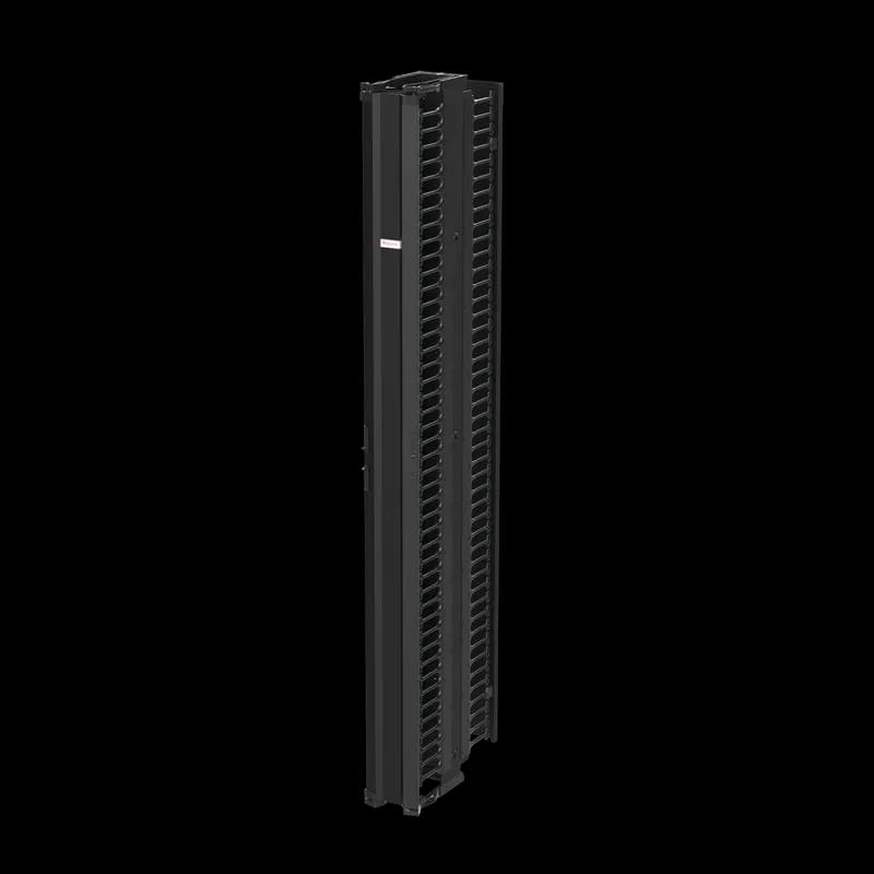 nVent DV6DF7 - CableTek Vertical Cable Manager Double Fingers, 84.00x7.25x21.20, Black, Alum