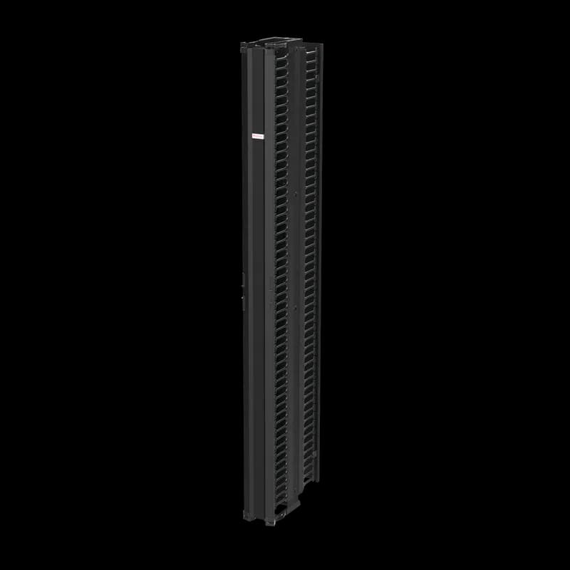 nVent DV6DF8 - CableTek Vertical Cable Manager Double Fingers, 96.00x7.25x21.20, Black, Alum