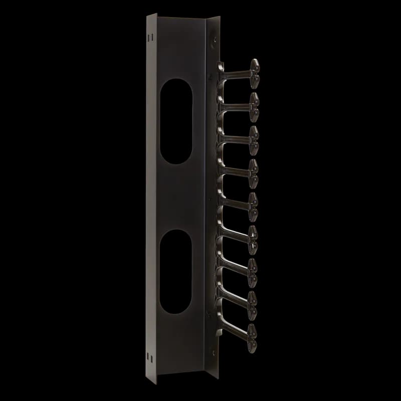 VersaRack Vertical Cable Manager, 19.69x4.13x8.19, Black, Steel