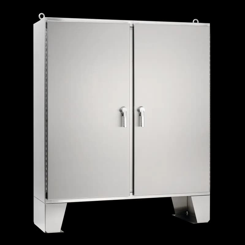2-Door Floor-Stand 3-Point Latches Type 4X, 62x60x18, SS Type 304