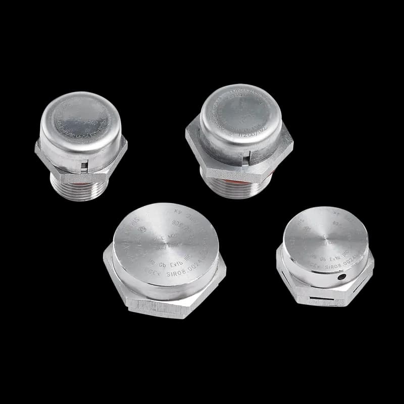 Hazardous Location Breather Drain M25 Ex d, 40x40x25mm, Brushed, Stainless 316