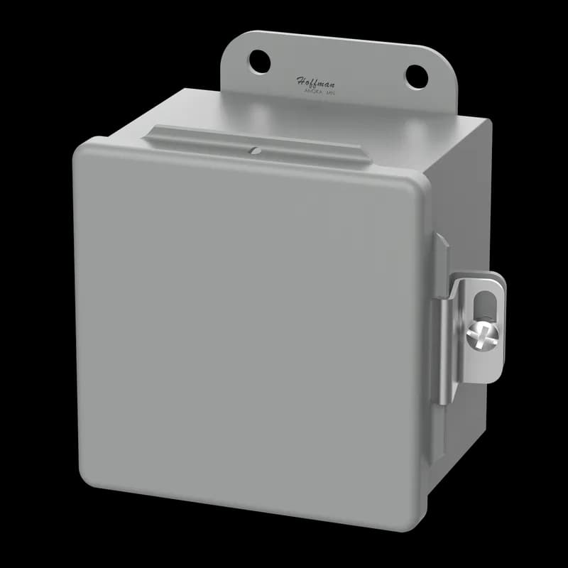 Continuous Hinge Enclosure Clamps CH Type 12, 8x8x6, Gray, Mild Steel