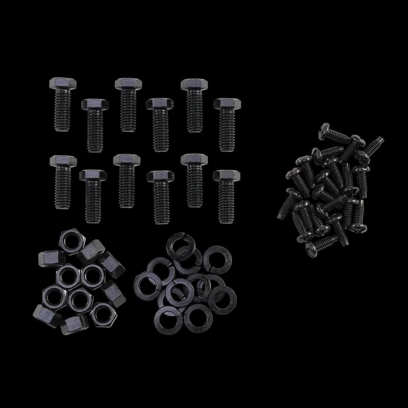 Open Frame Rack 2-Post Hardware Kit, Black, Steel