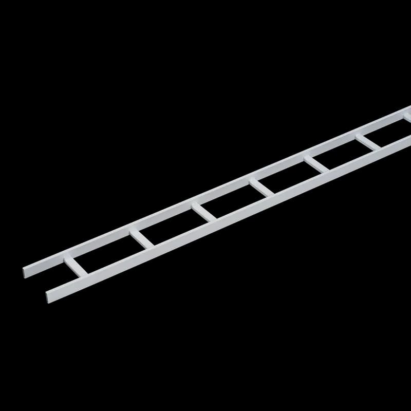 Ladder Rack Straight Sections (cULus Classified), 24.00 wide, White, Steel