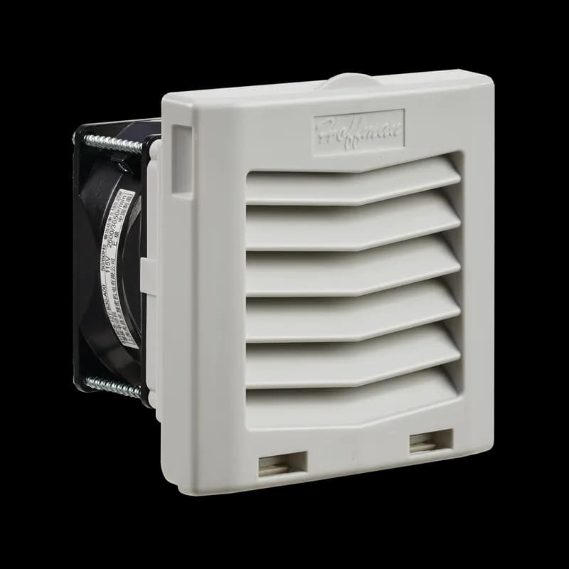 HF04 Side-Mount Filter Fan, 24V 21CFM, Lt Gray