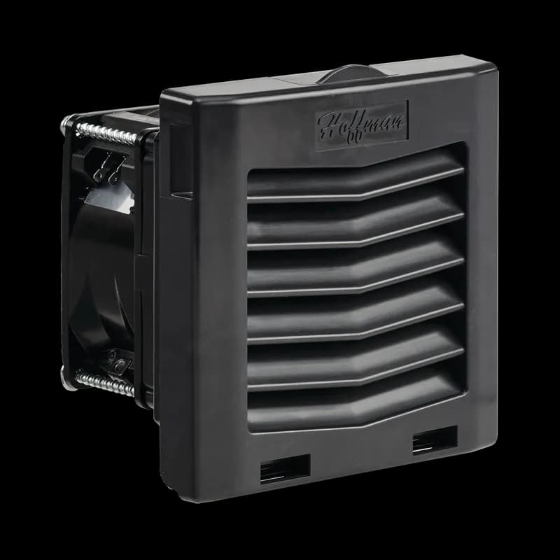 HF04 Side-Mount Filter Fan, 24V 21CFM, Black