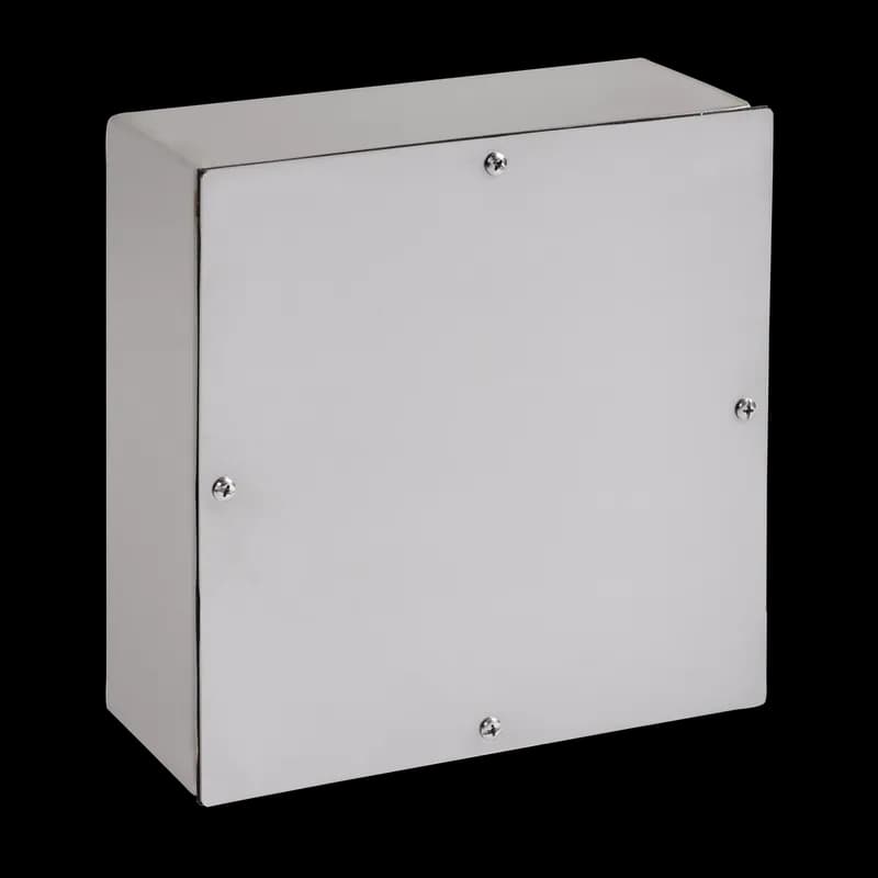 Screw-Cover Type 4X, 12.00x12.00x6.00, Brushed, SS304