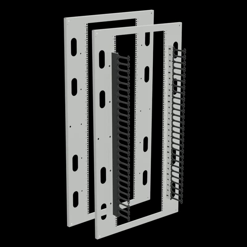 nVent A72P36RPC - Seismic Rack Panel Kit Cable Managers, fits 72.00x36.00, Lt Gray, Steel