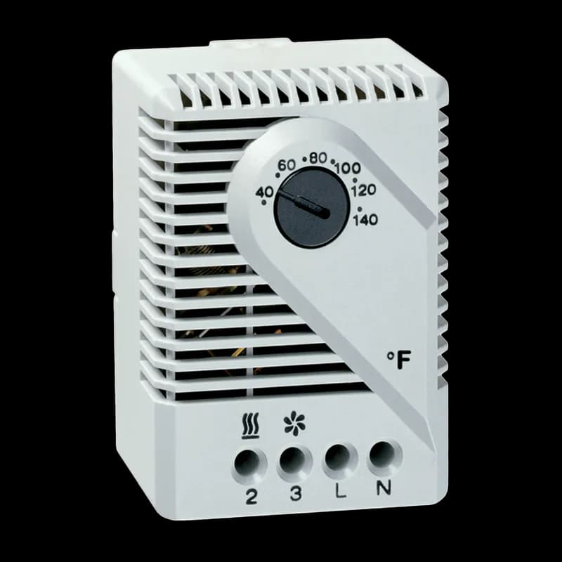 Thermostat Controller, 2.64x1.97x1.50, 115V Fahrehneit, Lt Gray, Plastic