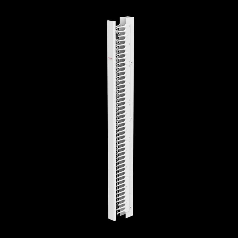 CableTek-EC Vertical Cable Manager Single, 84.00x3.50x9.00, White, Steel