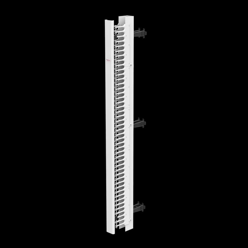 CableTek-EC Vertical Cable Manager Double, 84.00x3.50x9.00, White, Steel