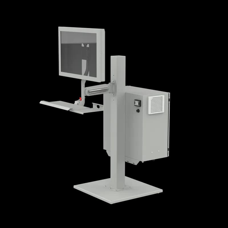 Industrial Workstation, 24.00x24.00x12.00, Lt Gray, Steel