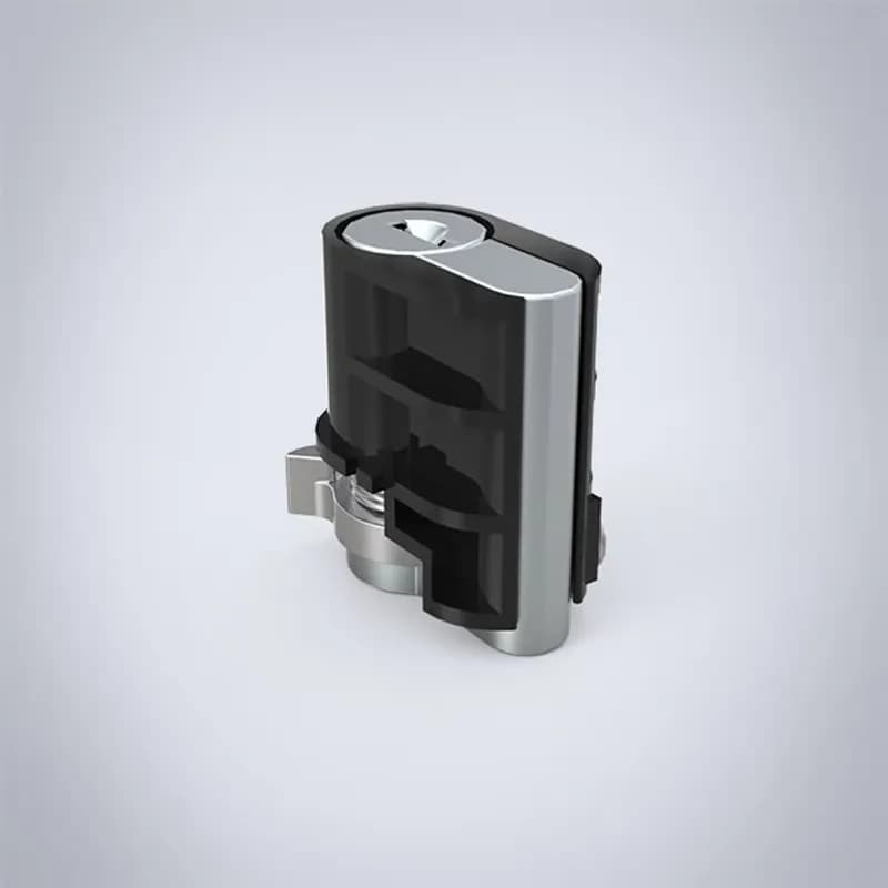 Locking System For Lift Handles, LHC, 37x23x41mm, Zinc Plated, Steel, key C21323