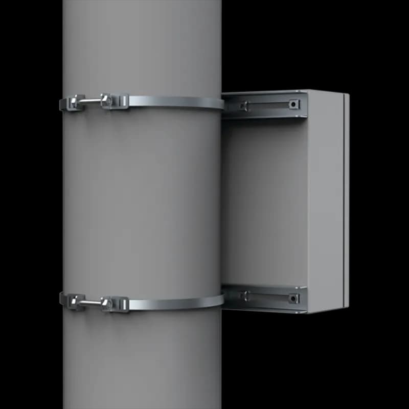 Enclosure Pole Fixation, EPF, 35x496x25mm, Zinc Plated, Mild Steel