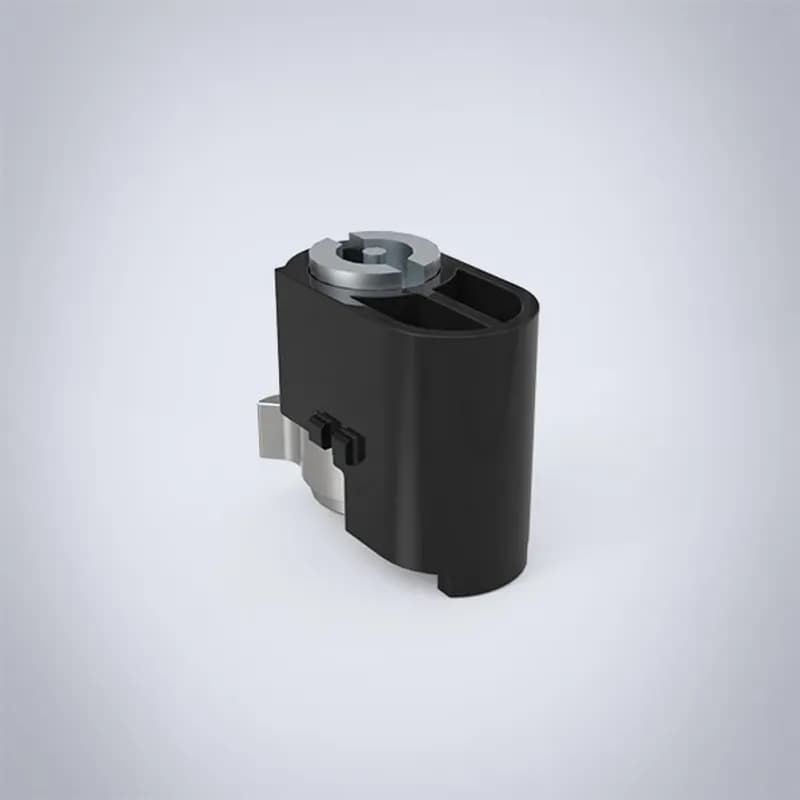 Locking System For Lift Handle, LHC, 37x23x41mm, Zinc Plt, Steel, Double-bit 3mm