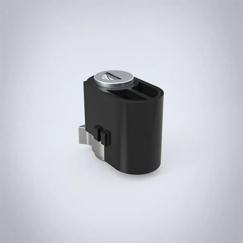 Locking System For Lift Handle, LHC, 37x23x41mm, Zinc Plt, Steel, Rnd key C21323
