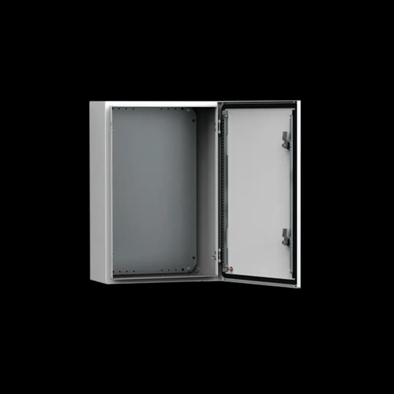 nVent MAS0503021PER5 - Single Door encl. Mild Steel, MAS no Plate, 500x300x210mm, Light Gray