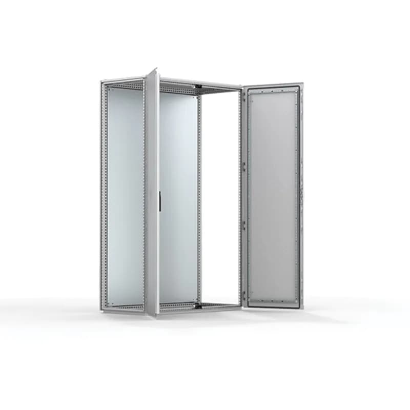 nVent MCD20164R5 - Modular Double Door, with Plate, Rear Panel, 2000x1600x400mm, Gray, Mild Steel