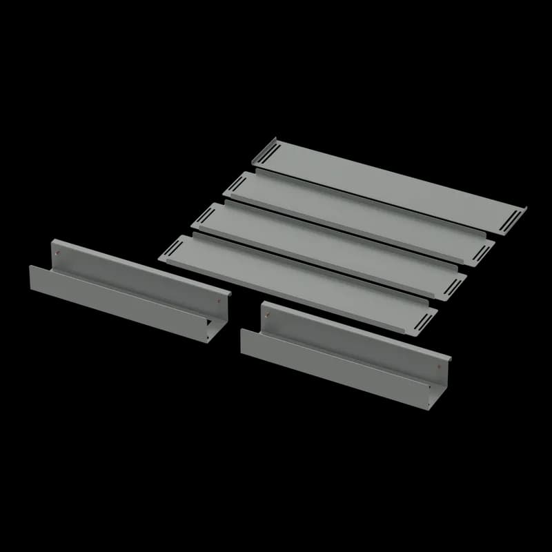 Universal Free-Stand Sliding False Floor, 5.98x39.45x23.50, Gray, Steel