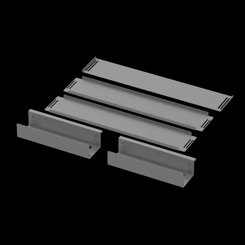 Universal Free-Stand Sliding False Floor, 5.98x39.45x17.52, Gray, Steel