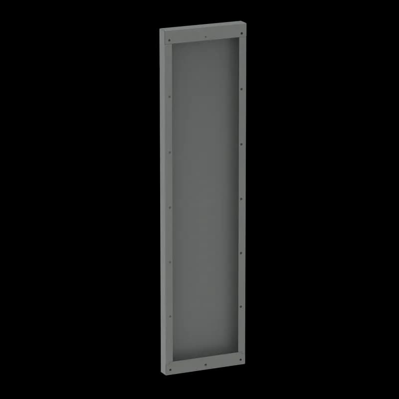 Universal Free-Stand Formed End Plate, 84.13x18.11x2.50, Gray, Steel