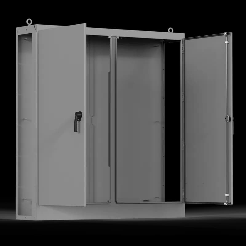 Universal Free-Stand Both Sides Open, 72.13x77.99x18.11, Gray, Steel