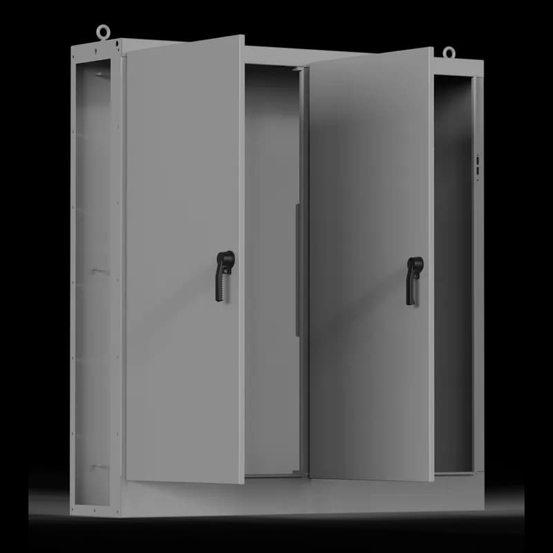 Universal Free-Stand Left Side Open, 72.13x78.5x18.11, Gray, Steel