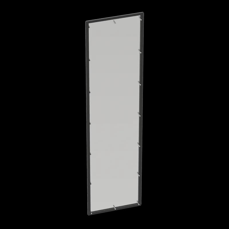 Universal Free-Stand Flat End Plate, 72.13x18.11, Brushed, Stainless 304