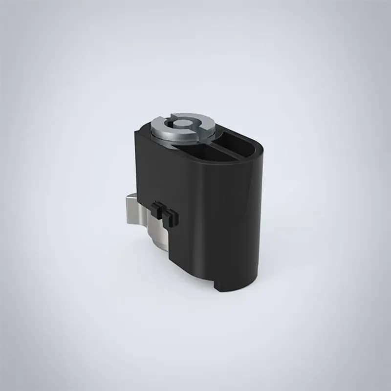 Locking System For Lift Handle, LHC, 37x23x41mm, Zinc Plt, Steel, Double-bit 5mm