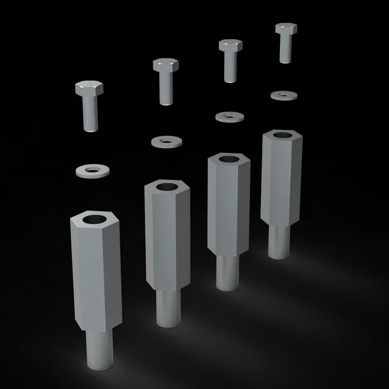 Spacer Kits, CVK, 73x22x19mm, Zinc Plated, Mild Steel