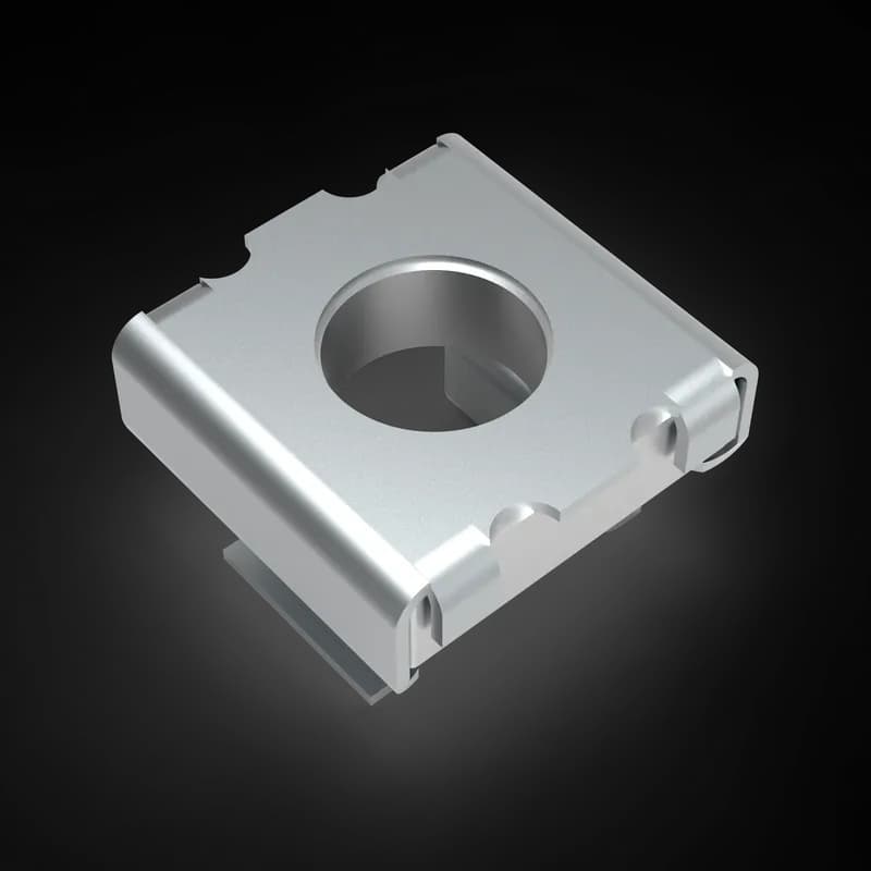 Cage Nut, CN, 17x17x13mm, Zinc Plated, Mild Steel