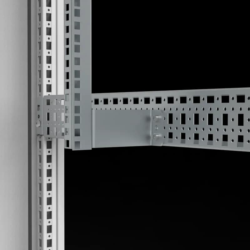 Bracket For 19-in Partial Ht Mounting Profile, CIC, 49x100x50mm, Zinc Plt, Steel