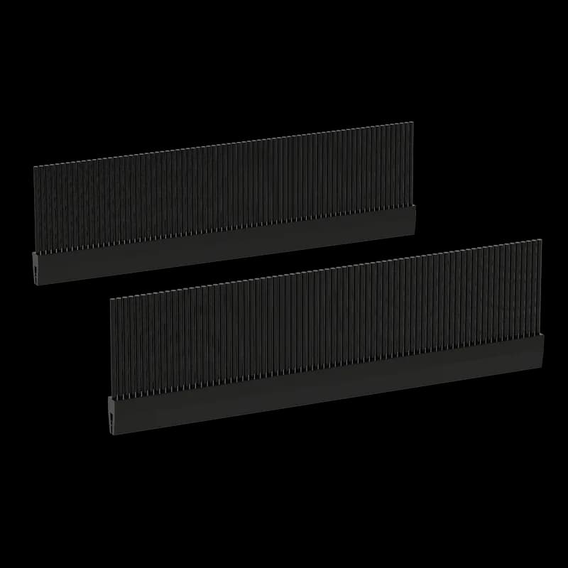 Brush Strip Kit Cable Entry, 3.40x12.00x.40, Black, PVC/Nylon
