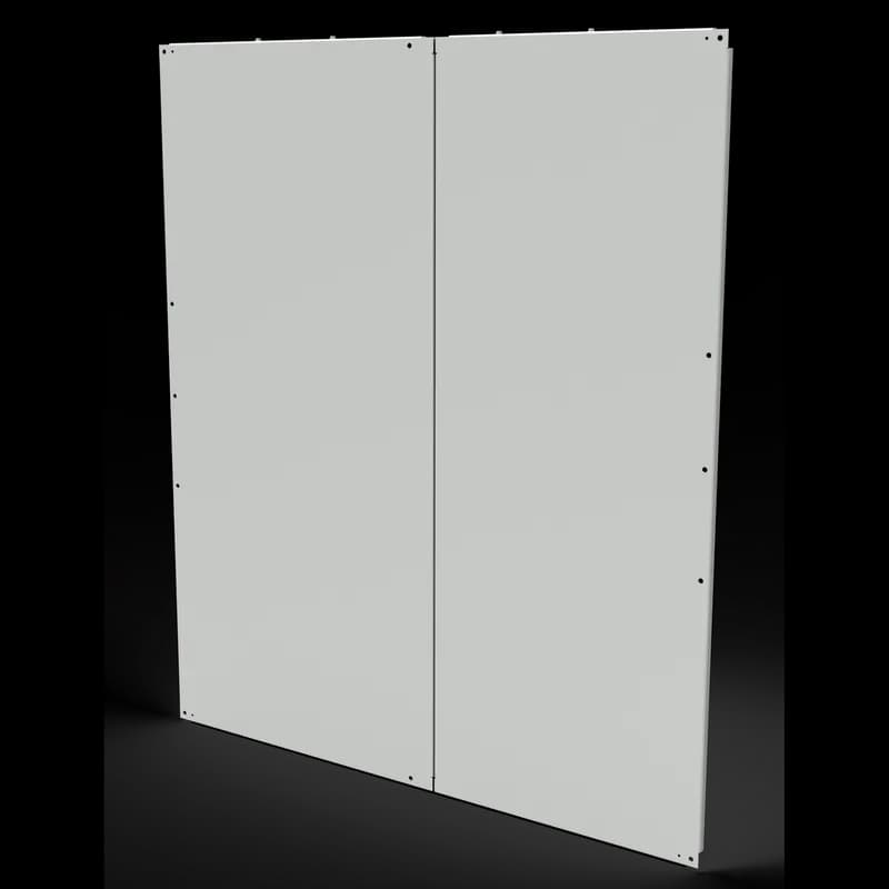 nVent A90PM72F1B - Panel for Free-Stand with Mounting Channel, Full-Length, 2-pc fits 90x72, White