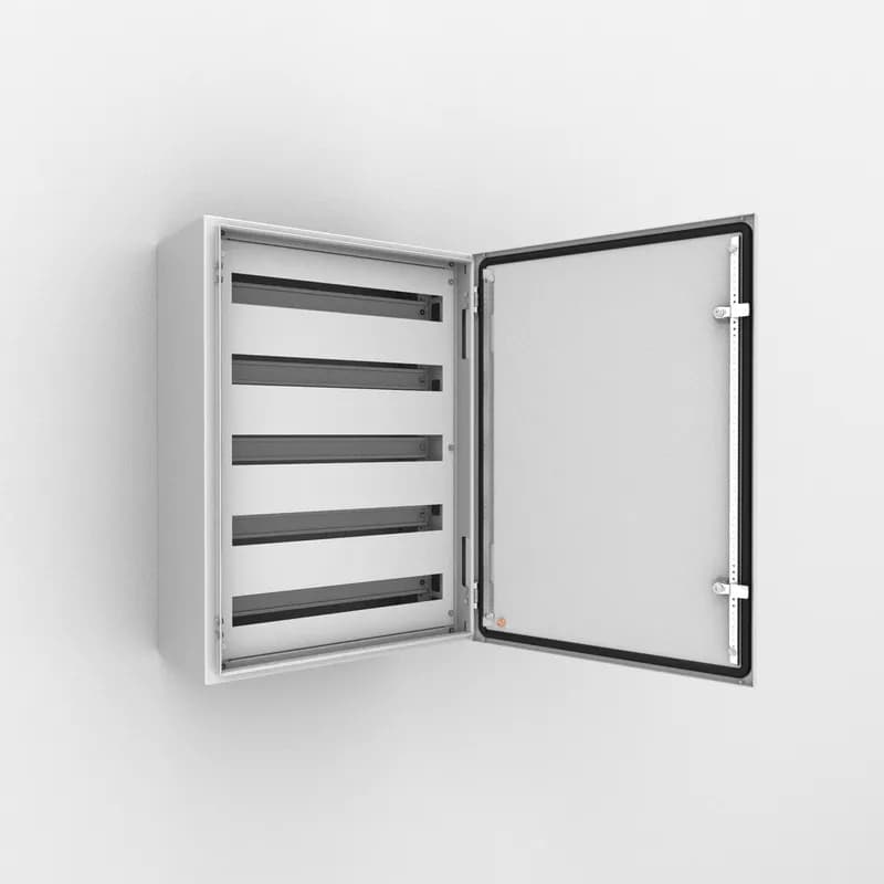 nVent AC03025R5 - Modular Chassis, AC, 280x210x98mm, Light Gray, Mild Steel
