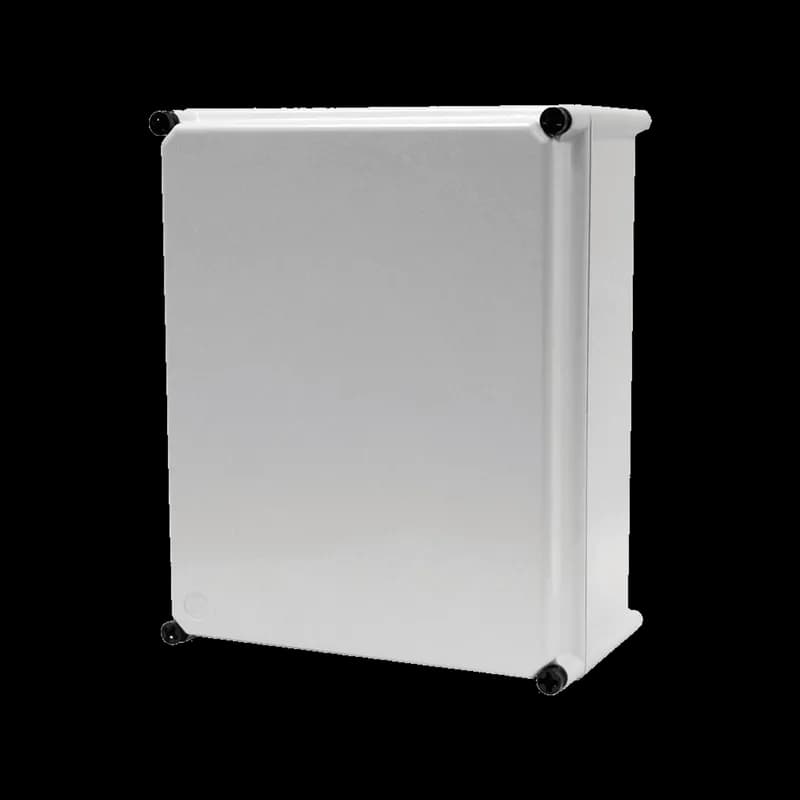 APO Flat Opaque Screw Cover Type 4X, 7.32x5.94x5.50, Lt Gray, Fiberglass, HPL