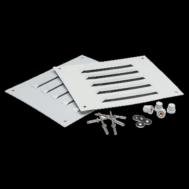 PolySafe Vent Louver, Powder Coated, Light Gray, Mild Steel, 70000.261