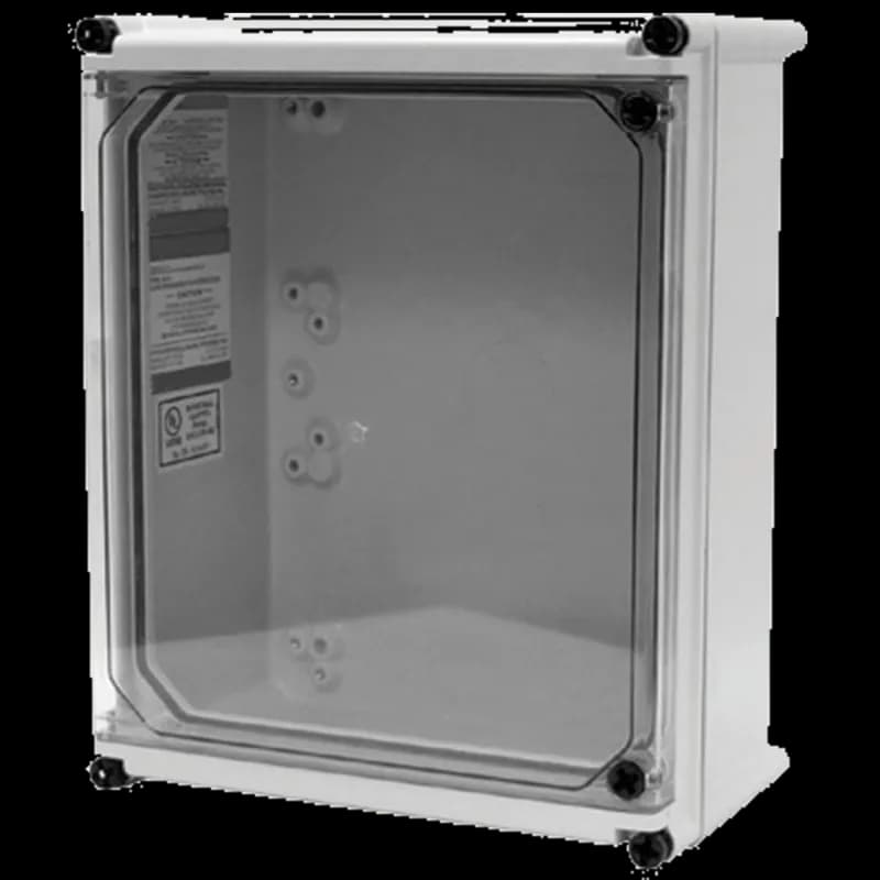 APO Flat Transparent Screw Cover Type 4X, 7.32x5.94x5.50, Lt Gray, Fiberglass, CTH