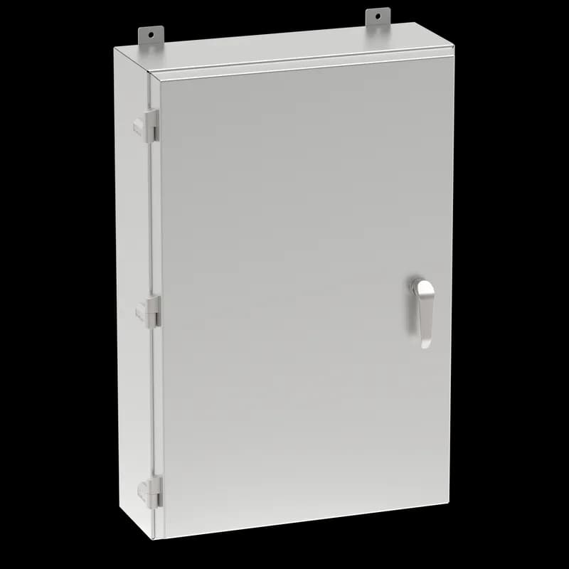 Extreme Environments Enclosure, 20x16x6, Unpainted, Stainless Steel 304