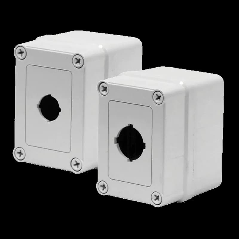 nVent VM755-PBS4 - VM Pushbutton Flat Opaque Screw Cover Type 4X, 7.00x5.03x5.03, Lt Gray, Polyester, PBS