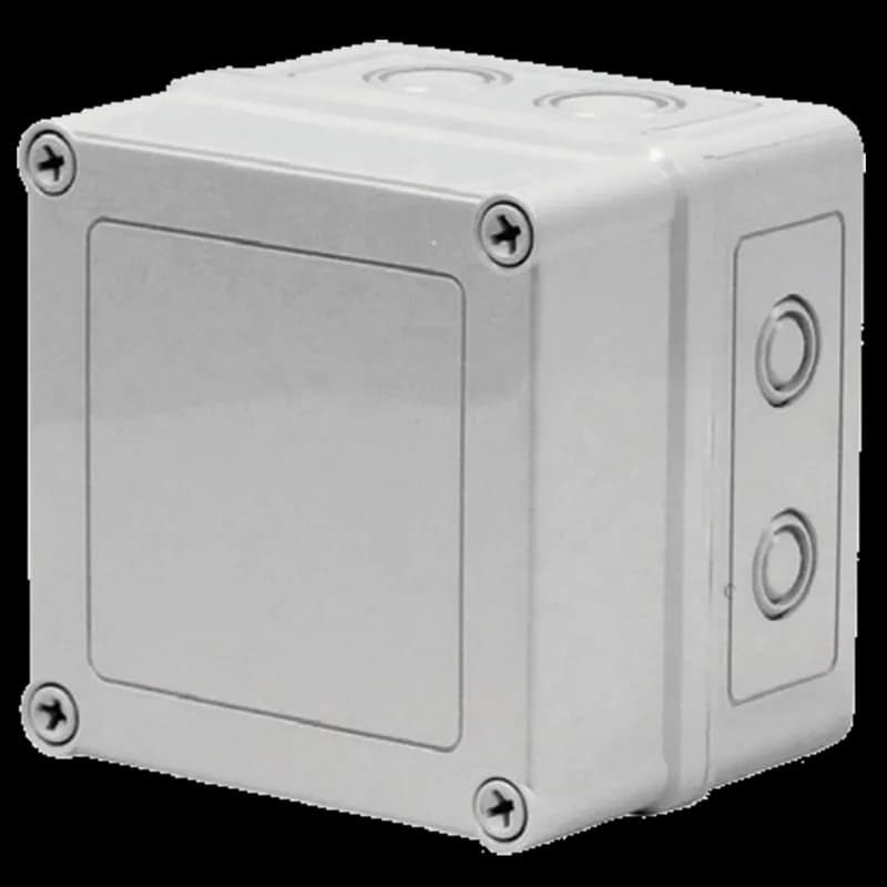 VM Flat Opaque Screw Cover with Knockouts Type 4X, 7.00x5.03x2.97, Lt Gray, Polyester, K