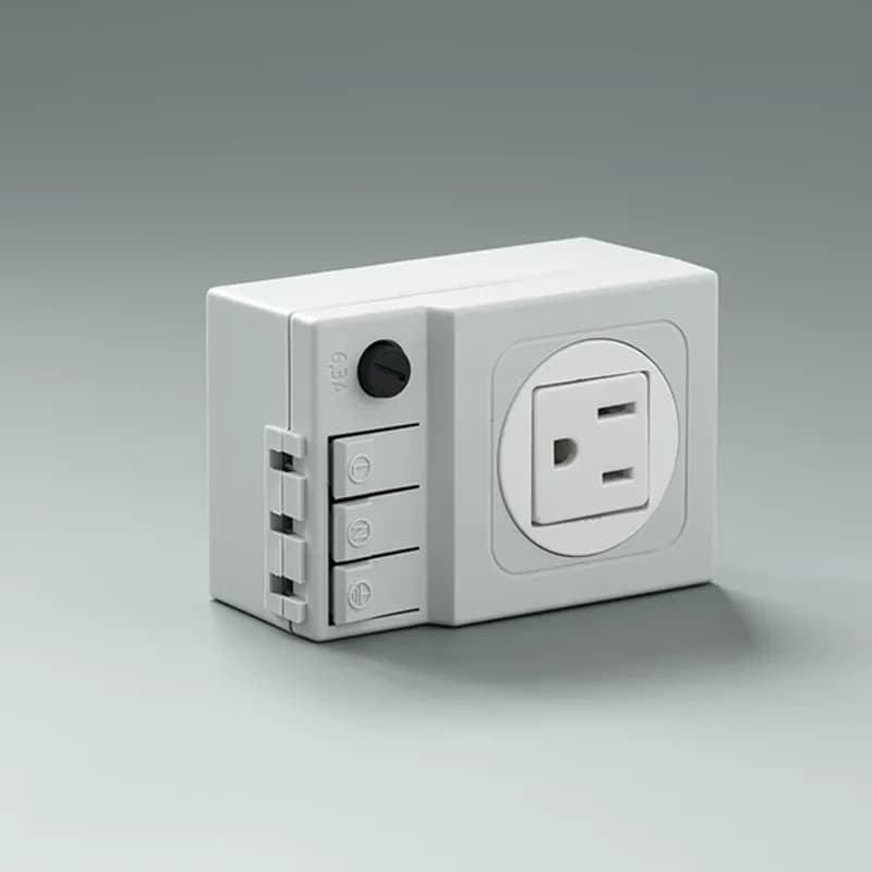 Socket with fuse USA, DIN rail mounting, plastic UL approved
