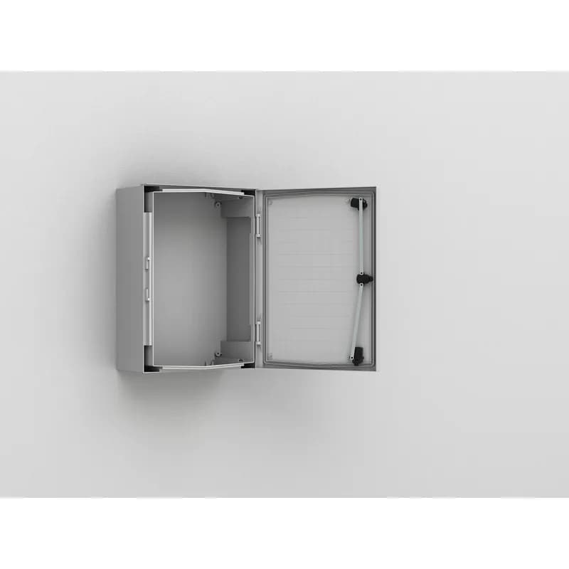 Wall mounted, 415x315x170, Compact encl., 1-glazed door, no MP, polyester, IP66
