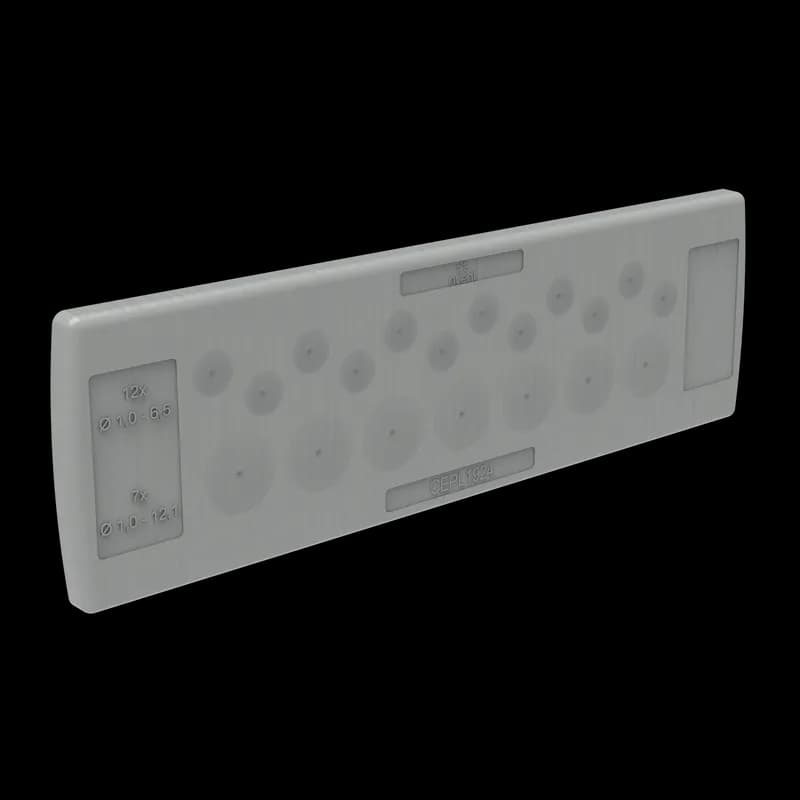Cable Entry Gld Plt Rectangular, CEPL, 44x142x12mm 14 Entry, GY, Plastic