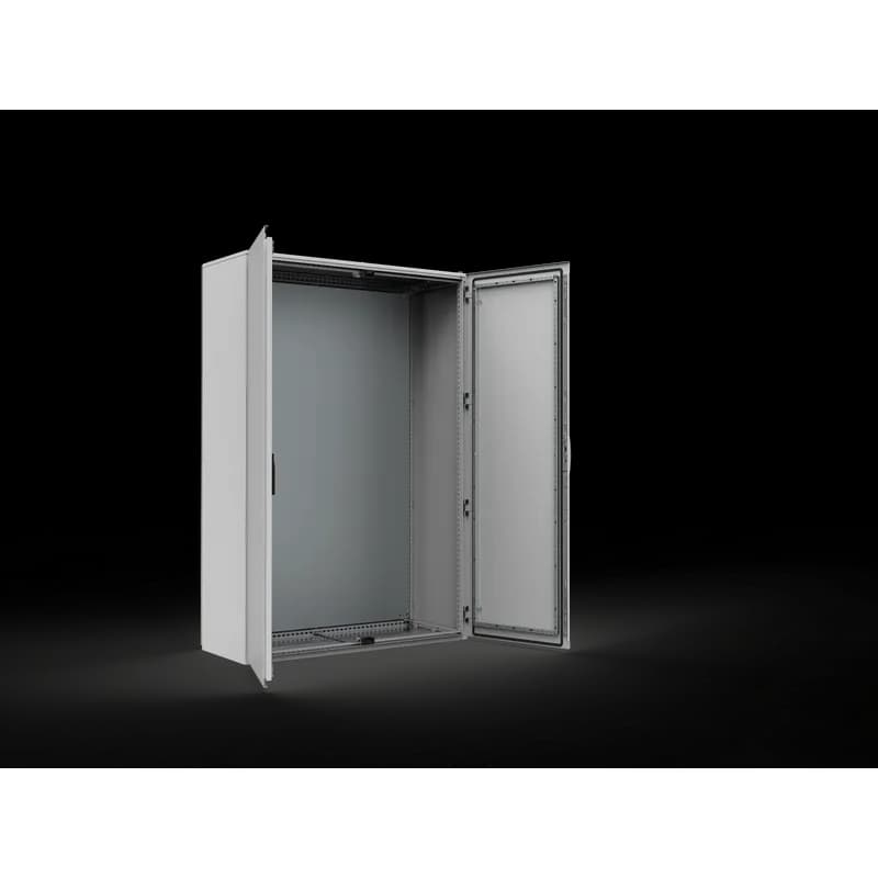 Floor stand., 2000x1600x400, Compact encl., 2-door, no MP, mild steel, IP55