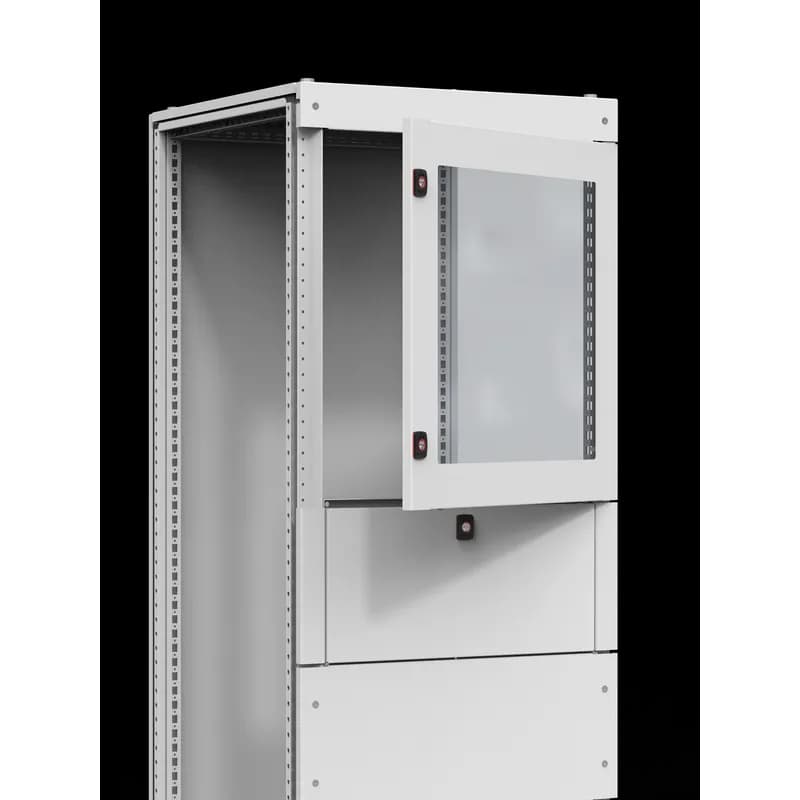 Monitor door, 500x600, Mild steel, 3mm double bit lock, IP44