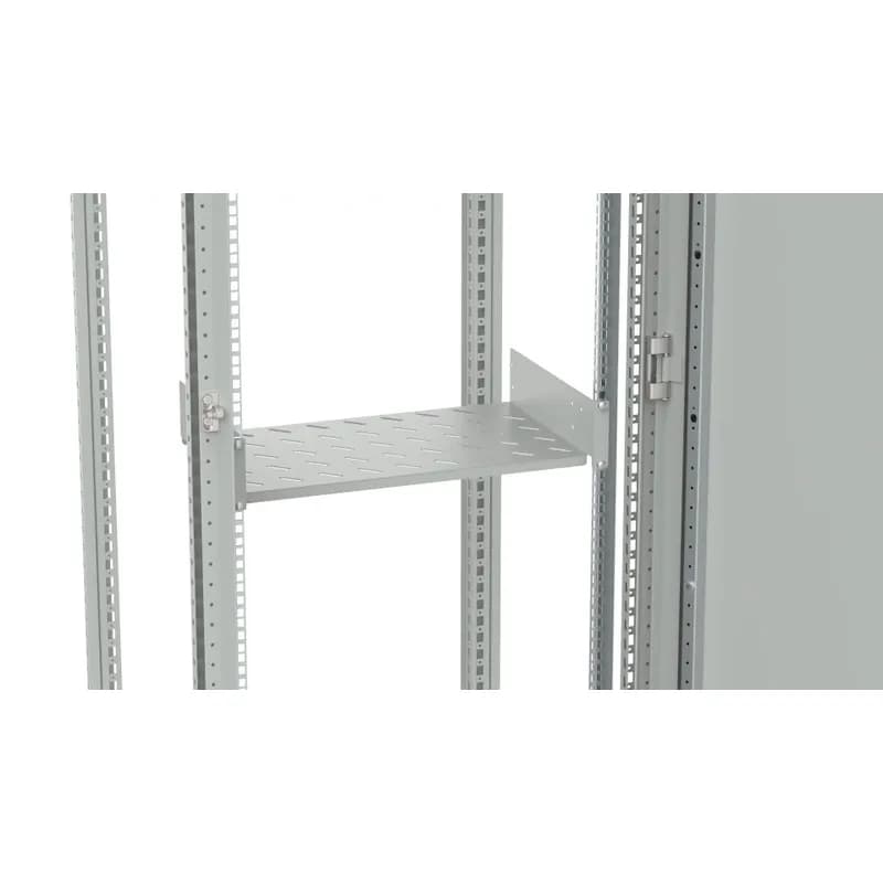 Front Fixation Shelf, MTR, 2U, 19" (483x280mm), Mild steel