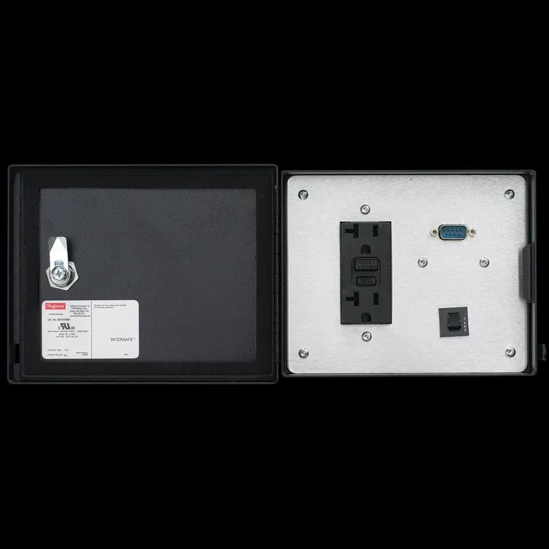 InterSafe Data Interface Ports for Micro Protocol, 143x176x24mm, Black, Aluminum